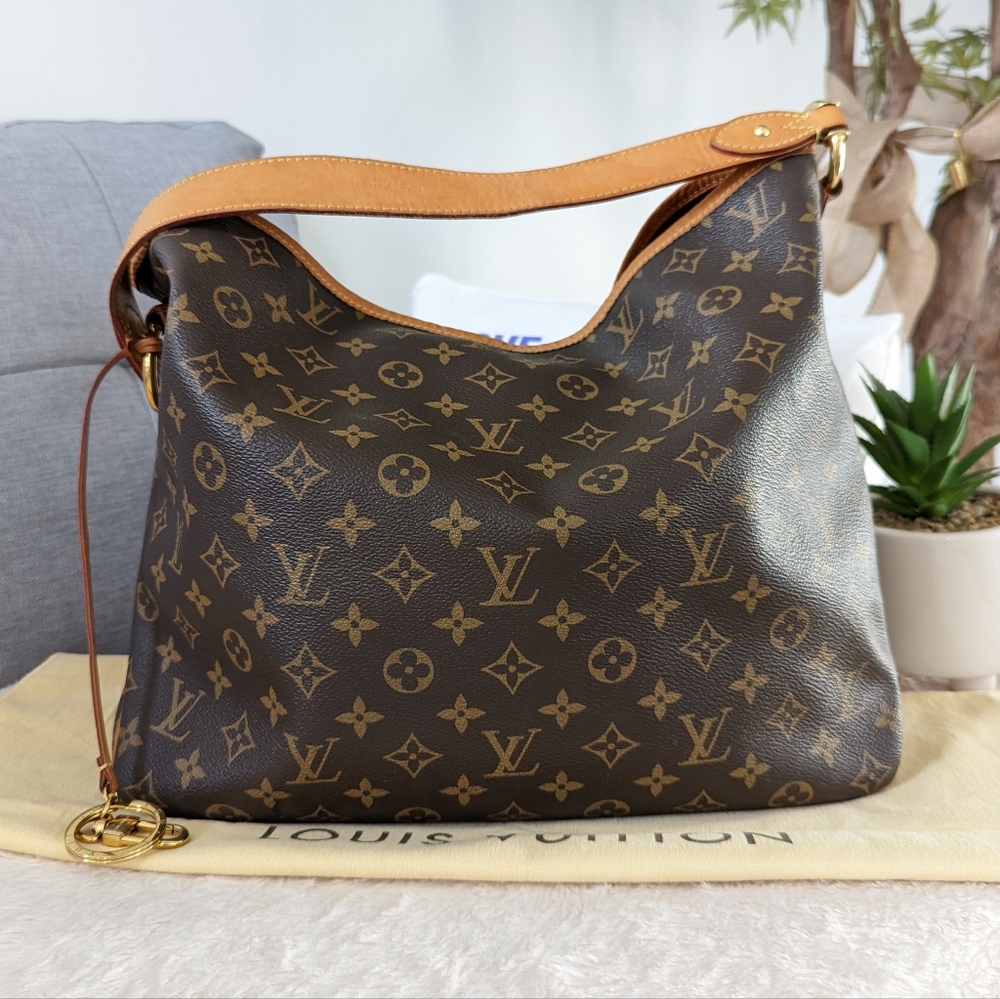 💕DISCONTINUED Authentic LV Delightful PM Monogram Peony/Hot Pink Interior Hobo